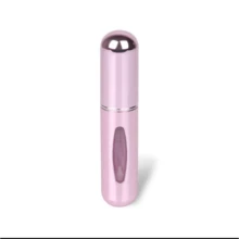 ​​Leak-Proof Perfume Atomizer, 5ml Refillable - One-Step Transfer Design, Portable Travel Spray Bottle In Shiny Pink For Purse & Pocket - 粉色 - 查看 10