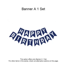 蓝色生日装饰 - 海军蓝生日快乐横幅，配有 6 个蜂窝球、6 个金属悬挂漩涡和圆点花环装饰，适用于男士生日派对装饰 - 藍色螺旋套 - 查看 8