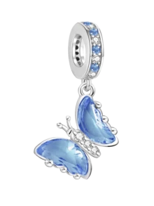 1件装 时尚925纯银蝴蝶系列串珠，适合女士手链、手镯DIY首饰制作及日常穿搭配饰，适合女孩佩戴 - 串珠 - 查看 12