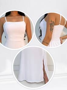 Women's Long Dress Social Event Bridesmaid Bride Civil Wedding Parties Engagement Graduation Gender Reveal Party - 白色 - 查看 6