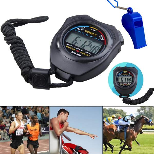 Cronómetro Temporizador Cronógrafo Profesional Multifunción Bolsillo Reloj Deportivo Digital Para Entrenadores Deportivos Herramientas De Hardware Negro, Hecho De Material De Alta Calidad, Para Un Uso Prolongado,  El Cronógrafo Digital Tiene Una Función De Reloj, Una Función De Cronómetro, Una Función De Alarma y Una Función De Tiempo De Ahorro De Energía: Si No Usa El Cronómetro En Unos Minutos, Se Apagará Automáticamente. Pantalla Grande: El Cronógrafo Multifunción Es Un Equipo Profesional Para Que Los Entrenadores De Árbitros Realicen Ejercicios Como Natación, Carrera, Fútbol,. Fácil De Usar Buena Calidad: El Cuerpo De Plástico, El Material Suave y La Hermosa Apariencia Del Cronómetro Electrónico Descripción El Cronómetro Electrónico Está Diseñado Ergonómicamente Para Sus Manos, Se Sentirá Cómodo y Flexible Cuando Presione El Botón; Horarios De Eventos Individuales y Divididos. Congele La Visualización Del Tiempo Fraccionado Mientras Continúa El Cronometraje Total.