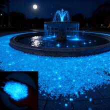 5000 Glow Stones, Solar-Powered Outdoor Garden Path Stones, Luminous Pebbles, Suitable For Garden Path Decoration, Aquarium Decoration, Landscape Lighting, And Vase Fillers. Multiple Colors Available. - 藍色 - 查看 4