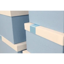 Blaue und weiße rechteckige Geschenkbox-Set mit 10 Stücke und Schleife für elegante Verpackung