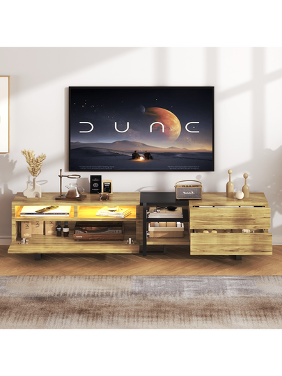 180 Cm TV St LED, Cabinet Storage, Cabinets, Drawers Open Compartments, 80" view 2