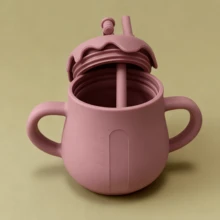 6pcs/Set 6+ Months Baby Feeding Training Cup | Self-Feeding Training | 180ml Anti-Spill Straw Cup With Dual Handles | Leak-Proof Children's Learning Cup | Kindergarten Enrollment Gift - Multicolor - View 4