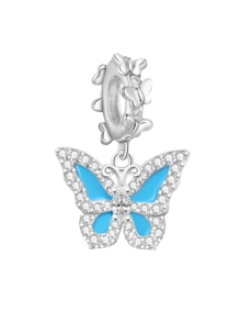 1件装 时尚925纯银蝴蝶系列串珠，适合女士手链、手镯DIY首饰制作及日常穿搭配饰，适合女孩佩戴 - 串珠 - 查看 18