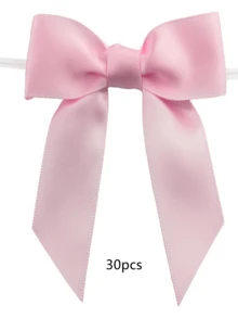 30Pcs Twist Tie Bows Bows Satin Ribbon Bows For Gift Wrapping Premade Bows For Crafts Party Favors Wedding Decorations - Multicolor - View 10