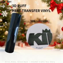 Vinilo de transferencia de calor 3D - Vinilo 3D navideño, adecuado para ropa DIY, patrones de silueta y varios usos, material decorativo de colores mixtos - Multicolor - Ver 29