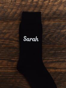 1 Pc Wedding Socks, Groomsmen Initial Socks, Gift For Groomsmen, Embroidery Initial Wedding Socks, Personalized Embroidered Best Man Socks - Style C - View 4