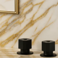 Matte Black Finish Shower Handle Set With Escutcheon, Dual Control Of Hot And Cold Water, Easy Installation, Functional Bathroom For Home - 黑色 - 查看 5