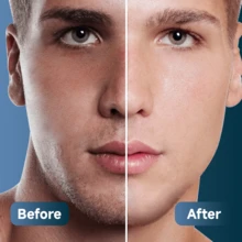 ShenFire 6D浮动刀头电动光头剃须刀，磁吸式面部毛发修剪器，干湿两用，IPX6防水，男士头部、面部和胡须理容套装 - 彩色 - 查看 8