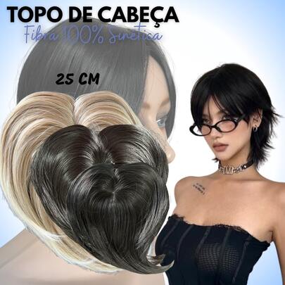 TOPO CAPILAR UNISSEX - TOPO DA CABEÇA TIC TAC COLOCOAÇÃO FÁCIL
