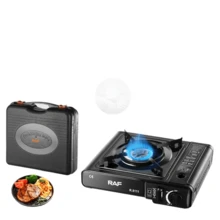 ornillo Portátil tipo Cassette - Sistema de con Encendido Automático y Diseño Plegable para Aventuras al Aire Libre - Negro - Ver 6