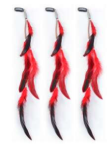 3pcs/6pcs Retro Bohemian Feather Tassel Hair Clips, Black Hair Accessories Suitable For Party, Dance, Overseas Beach Outfits Claw Clips Hair Claws Hair Barrettes, School Stuff, College - Multicolor - View 18