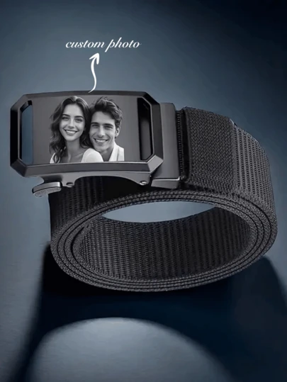 1 Personalized Quick Release Tactical Belt - Customized Belt With Photos And Text, Men's Breathable Military Belt - Ideal Choice For Hunting, Outdoor Activities, And Gift Giving - Durable, Adjustable, Comfortable Belt, Valentine's Day, Christmas, Gifts For Boyfriends, Husbands, Fathers, Classmates