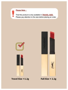 حجم السفر - 1.2 جرام - #1966: أحمر شفاه رفيع من YSL باللون الأحمر البني الرجعي، مطفي بدون جفاف، إطلالة خريفية وشتوية، مُلائم للنغمات الصفراء - #1966 - مشاهدة 8