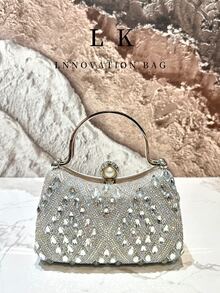 1件套婚礼女士钻石手提包 时尚优雅银色礼服晚宴包 钻石宴会手提包 - 彩色 - 查看 9