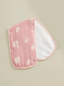 [Oeko-Tex] Juego de funda para el manillar y almohadilla para el hombro del cochecito de bebé, estampado floral sobre fondo rosa, suave y cómodo, apto para uso diario al aire libre, todo el año - Multicolor - Ver 9