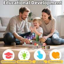 75-200pcs Magnetic Building Blocks Set - STEM Learning Sensory Toy, Creative 3D Construction Building Blocks, ABS Bricks, Suitable For Architecture And Creation, Ideal As Birthday, Holiday, Classroom, Learning Gift For Children 3+ Years Old - Multicolor - View 8