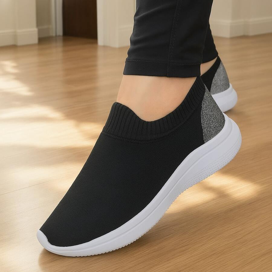 Women's Orthopedic Sneakers, Easy-To-Wear, Flexible, For Walking And Gym, Sizes 34 To 41, G-5, Sporty, Casual, Outdoor, Gym And Fitness. - 黑色 G5 - 查看 1
