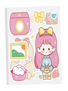 50/100pcs Transparent Waterproof Phone Case Stickers, Cute Non-Repeating Cartoon Stickers For Notebook, Luggage, Christmas Gift Box, PET Stickers (Random Styles) - Multicolor - View 11