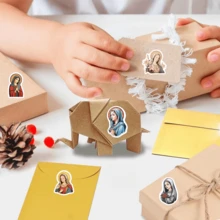 480pcs Virgin Mary Holographic Stickers, Waterproof Vinyl Graffiti Slap Pack For DIY Crafts, Laptops, Skateboards Scrapbook Supplies Scrapbook Stationery - Multicolor - View 6