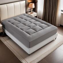 高弹独立袋装弹簧床垫 - 透气白色床上用品套装，提供背部支撑，提升舒适度，助您享受优质睡眠