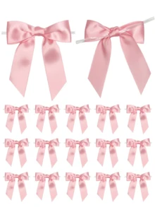 30Pcs Twist Tie Bows Bows Satin Ribbon Bows For Gift Wrapping Premade Bows For Crafts Party Favors Wedding Decorations - Multicolor - View 6