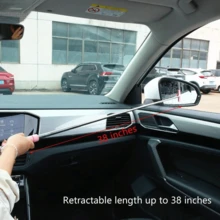 1 件多功能汽车后视镜可伸缩挡风玻璃雨刷、雨刮器、挡风玻璃清洁刷，最大伸缩性可达 98 厘米 - 彩色 - 查看 5