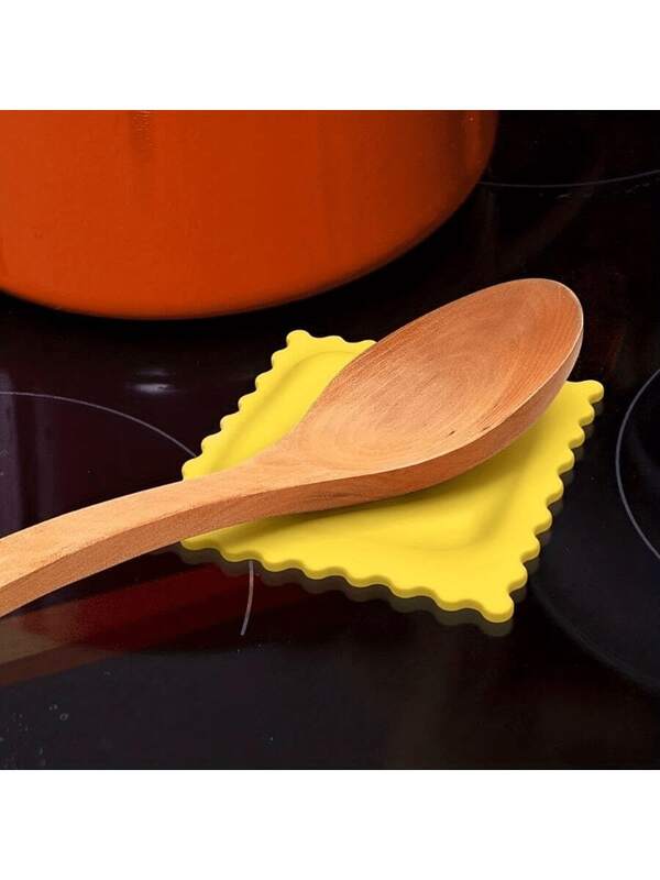 Cute Cartoon Biscuit-Shaped Silicone Spoon Rest - Heat Resistant & Anti-Scald Kitchen Mat For Soup Spoons, Ideal For Home & Restaurant Use Silicone Spoon For Cooking Kitchen Spoons For Cooking