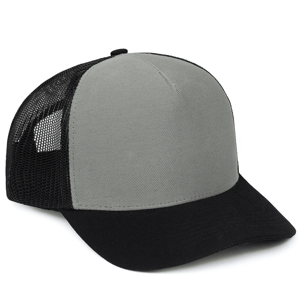 Plain Basic Breathable Mesh Cap In Various Colors For Men, Women, Urban, Young, Premium - Xám đen - Xem 1
