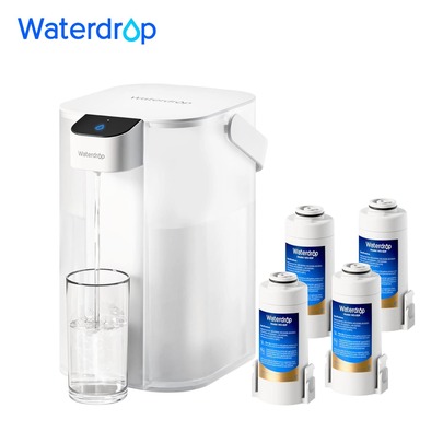 Waterdrop Waterdrop Electric Instant Water Filter Jug With A 3-Months Filter, 3.5L Countertop Water Filter System, Reduces Chlorine, Lead, Mercury, Reduce PFAS, PFOA/PFOS, 757 Litres (4 Filter Included)
