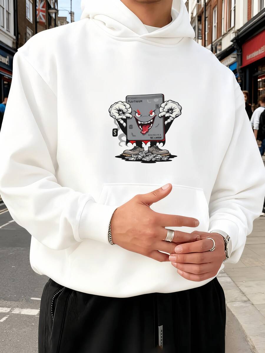 Sudadera con Capucha para Hombre de Primavera y Otoño, Lavable y Duradera, Cómoda para Profesionales que Trabajan - Blanco - Ver 1
