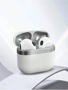 Air TWS 半入耳式蓝牙耳机，TWS 环绕立体声，便携式无线耳塞，内置 160mAh 微型电池，兼容小米 17、17、25 等智能手机，配备充电盒 - 均碼 - 查看 5