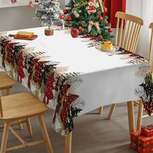 1 件，涤纶桌布，圣诞快乐桌布，圣诞树桌布，圣诞节氛围桌旗，节日桌面装饰布桌布，家居装饰，圣诞装饰，礼物