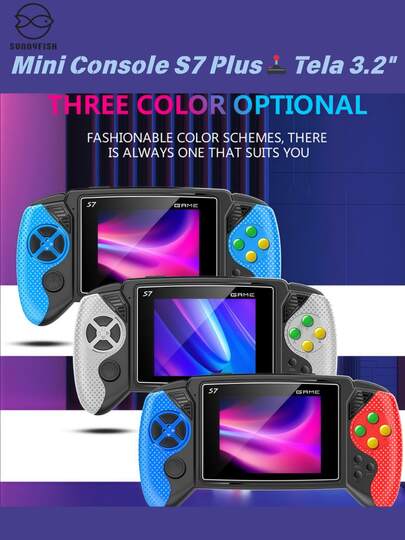 Console Portátil S7 Plus com Tela de 3,2 Polegadas