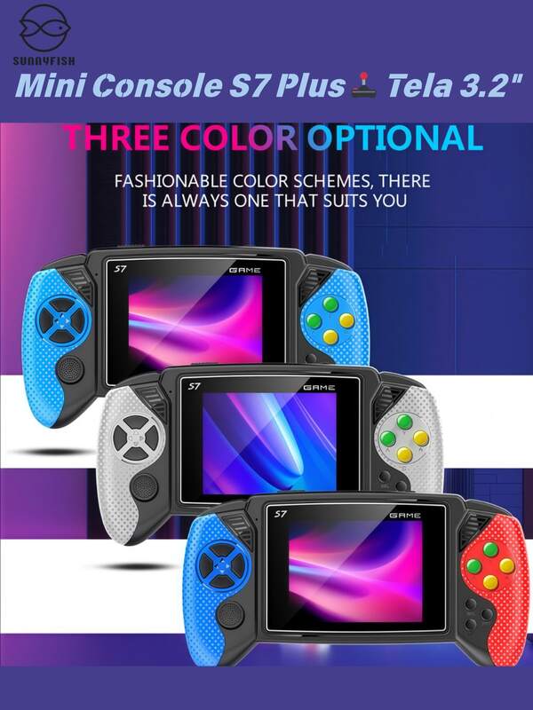 Console Portátil S7 Plus com Tela de 3,2 Polegadas