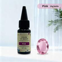 20 جرام مجموعة 12 لون من الراتنج الأشعة فوق البنفسجية للمجوهرات والأعمال اليدوية DIY، راتنج سريع التصلب عالي الشفافية لصنع الزخارف والإكسسوارات اليدوية