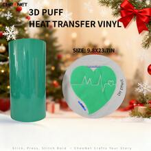 Vinilo de transferencia de calor 3D - Vinilo 3D navideño, adecuado para ropa DIY, patrones de silueta y varios usos, material decorativo de colores mixtos - Multicolor - Ver 18