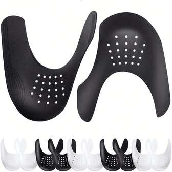 畅销运动鞋鞋头保护套，网球鞋褶皱保护套，专利弧形设计，男女通用，黑白两色可选，宿舍鞋褶皱防护套，返校必备，延长鞋子寿命