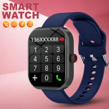 Ceas inteligent cu ecran TFT-240P de 2,01", apel wireless, monitorizare calorii, monitorizare distanță, moduri sportive multiple, control muzical, cameră de la distanță, potrivit pentru bărbați și femei, cadou de Crăciun - Multicolor - Vizualizare 6