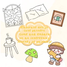GDTME 寶藏著色書：室內房屋設計，升級加厚珍珠紙，A4大尺寸易翻閱，24頁裝修靈感，夢幻家居著色書，適合設計愛好者，成人減壓Ins風創意手繪 - TL-014(膠裝) - 查看 4