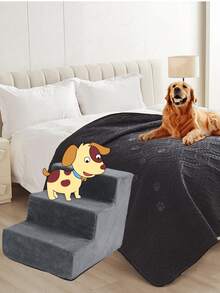 1 buc Scări pentru Câini și Pisici, Trepte pentru Câini cu Mai multe Niveluri, Rampă de Pat, Trepte Antiderapante Durabile, Detașabile și Lavabile pentru Canapea Pat, Îngrijire pentru Câini și Pisici Răniți și Vârstnici, Animale de Companie cu Dureri Articulare, Scări pentru Câini și Pisici pentru Animale de Companie Pot Proteja Coloana Vertebrală și Reculul, Trepte Antiderapante Stabile pentru Câini în Interior, Trepte Detașabile, Rampă Groasă cu Spumă cu Memorie, Rampă de Antrenament pentru Câini, Timp de Joacă - Albastru marin - Vizualizare 5