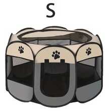 1PC Durable Portable Pet Playpen, Three Sizes Available, With Foldable Dog Playpen, Pet Cat Playpen, Suitable For Indoor Cats, Outdoor Tent Cage, Suitable For Kittens And Puppies, Suitable For RV Campers, Durable Oxford Cloth With Removable Zipper, Portable Octagonal Design - 彩色 - 查看 14