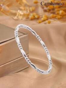 Camhanno 12/1件套华丽金色不锈钢多款式手链组合，心形罗马图案和其他设计时尚叠戴轻奢风格珠宝， - 彩色 - 查看 18