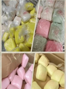 Mini Realistic Cube Toast Squeeze Stress Relief Toy, Soft & Slow Rebound Material, Your Portable Mood Regulator! Office Essential Squeeze Toy, Best Companion For Work, Study, Watching Shows, Holiday & Party Gifts - Multicolor - View 3