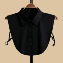 1 件可拆卸衬衫领，1 件时尚可拆卸女领，防滑设计，多功能装饰，适合所有季节，半衬衫假领，可用于连衣裙和圣诞装饰