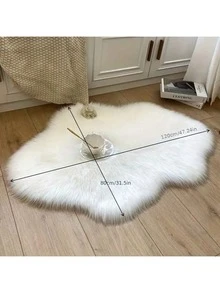1pc Cloud-Shaped Faux Wool Rug - Modern Minimalist Design, Suitable For Living Room, Bedroom And Home Decor - Soft Plush Surface, Machine Washable - Winter Gift, Thick Rug, Autumn/Winter Plush Rug, Thick Carpet, Entryway Decor, Bathroom & Kitchen Decor - Multicolor - View 14
