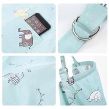 Toalla de lactancia para lactancia del bebé, transpirable 100% algodón cubierta de lactancia con aro rígido, apto para lactancia materna delantal, cubierta de asiento de coche multiuso (patrón: colmar blue elephant) - Verde - Ver 7