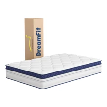 DreamFit Mattress Pads - Blue and White - View 13